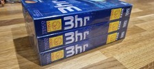 3 x Tesco E180 VHS Blank Video Cassette Tapes - 3 Hour - Brand New & Factory Sea