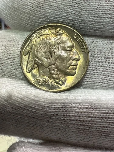 1938 D Uncirculated High MS Buffalo Nickel -  Lusterous Toned Better US Coin!