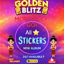 Gold   Monopoly Stickers Go  Partners Event All 1-6    CHEAPEST PRICES  24/7