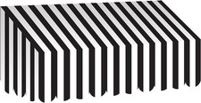 Black White Stripes Awning TCR77505