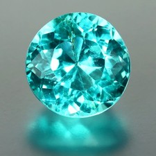 1.10 ct Premium Round Cut 6x6 mm Brazil Unheated Paraiba Blue Apatite Gemstone