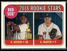 2018 Topps Heritage #189 2018 Rookie Stars (Rafael Devers / Kyle Martin) RC