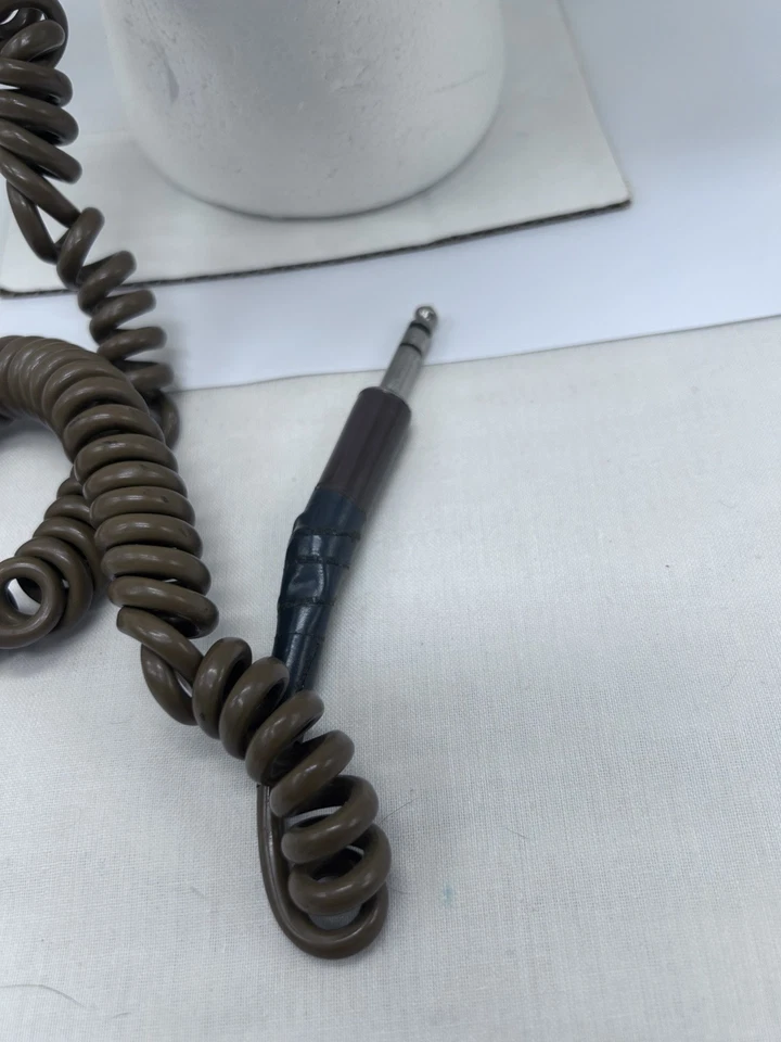 Винтажный ARISTA номер 311 стерео моно наушники Японии большой разъем непроверенный армия зеленый - Изображение 3 из 4