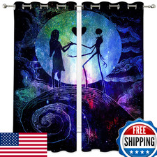 Olypro Halloween Bedroom Theme Decor Curtainthermal Insulated Christmas