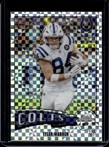 2025 Topps Chrome Tyler Warren 1975 RC X-Fractor Rookie #1975-15 Colts