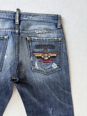 DSQUARED2 Herren Jeans Größe 44 - Vintage Distressed Original Made in Italy 