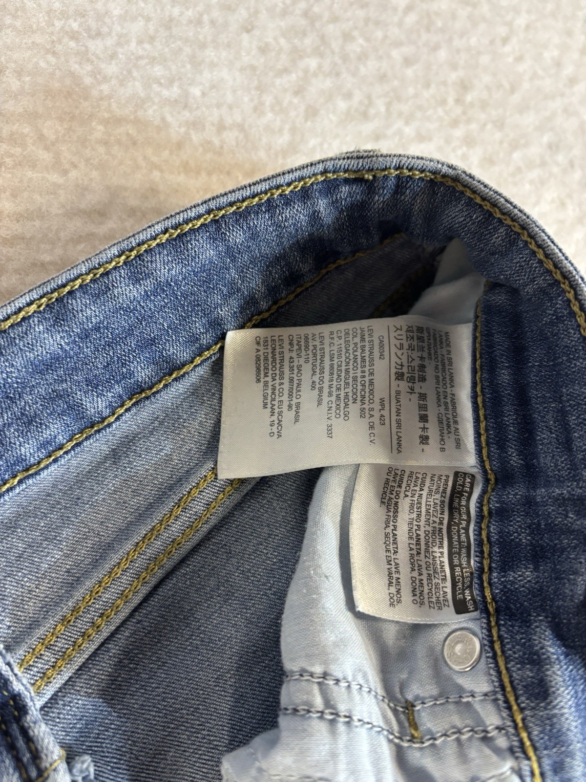 LEVI'S 711 Jeans Blue (30 Inch Waist) (28 Inch Leg) Skinny Fit Women's thumbnail 10