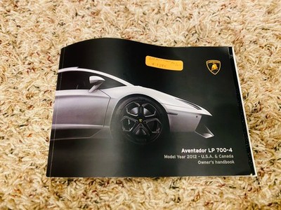 2012 LAMBORGHINI AVENTADOR LP 700-4 OWNERS MANUAL ONLY 6.5L 691hp V12 (oEm)