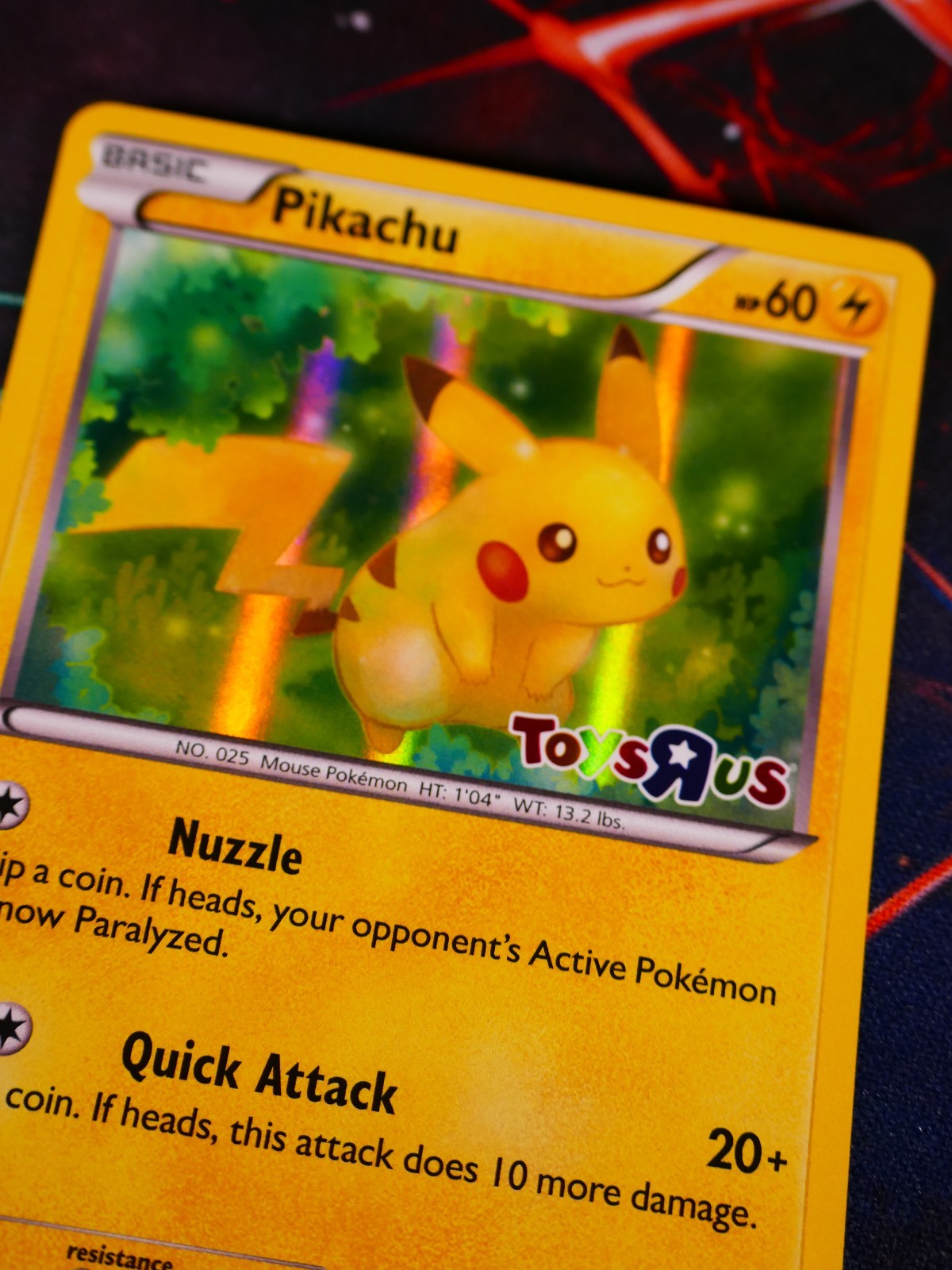 LP Pokemon (Toys R Us) PIKACHU Card XY GENERATIONS Set 26/83 Holo Promo Stamped