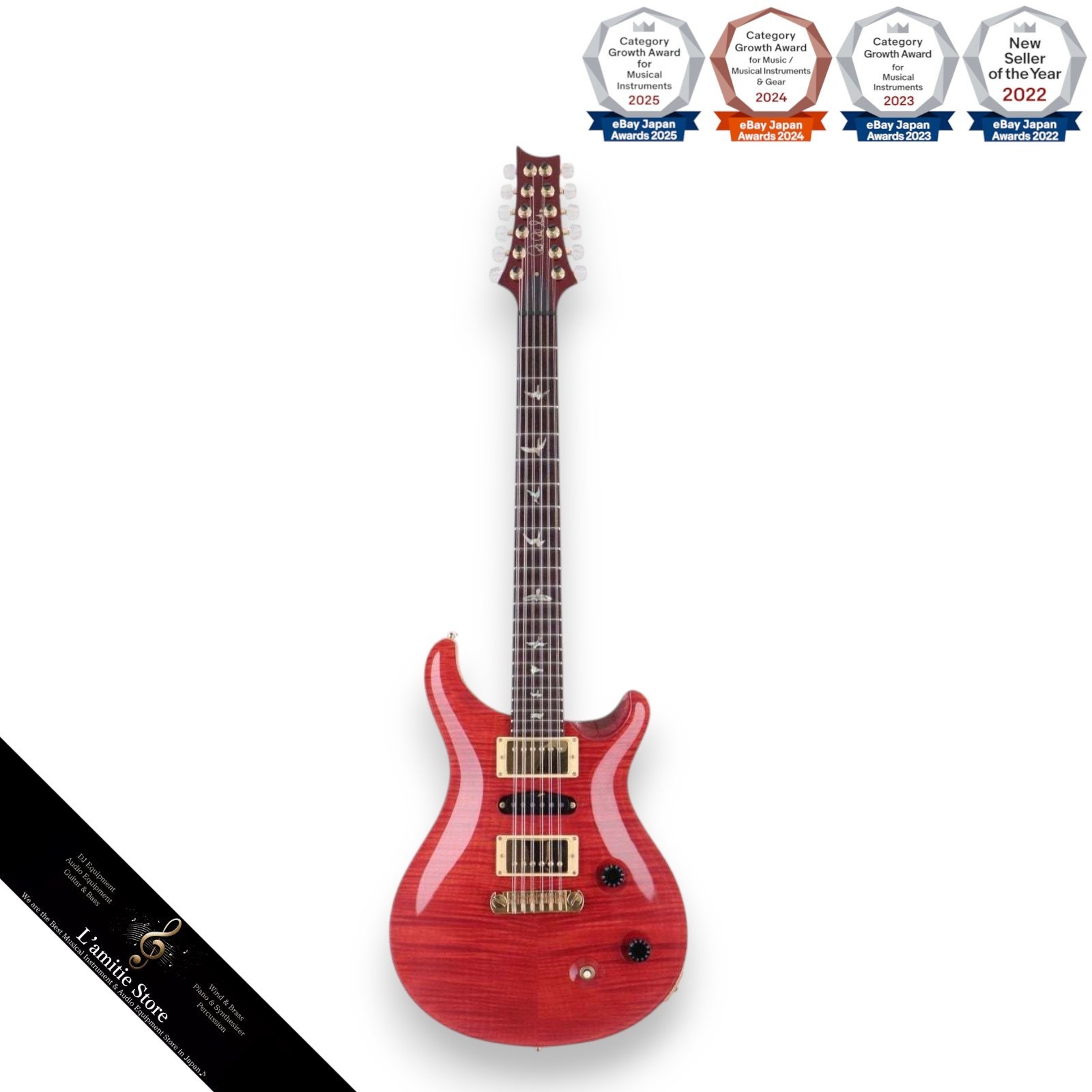 PRS Custom 22/12 10Top Ruby Electric Guitar Flamed Maple Top MH