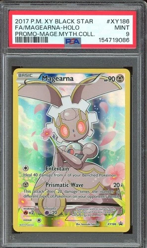 PSA 9 MINT - Magearna #XY186 XY Magearna Mythical Collection HOLO Promo Full Art