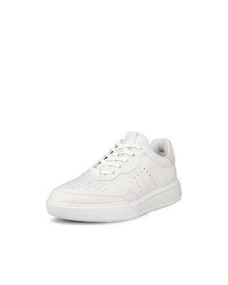 ECCO Women's Street Court Sneaker, White/Shadow White, 8-8.5 