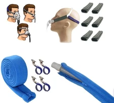 CPAP Hose Cover with 4 Holding Clips and 6 CPAP mask Strap Covers