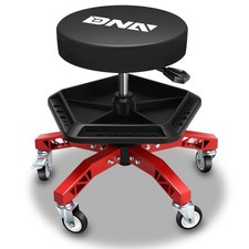 300lbs Adjustable Red Roller Mechanic Stool Swiveling Seat W Padded Tool Tray
