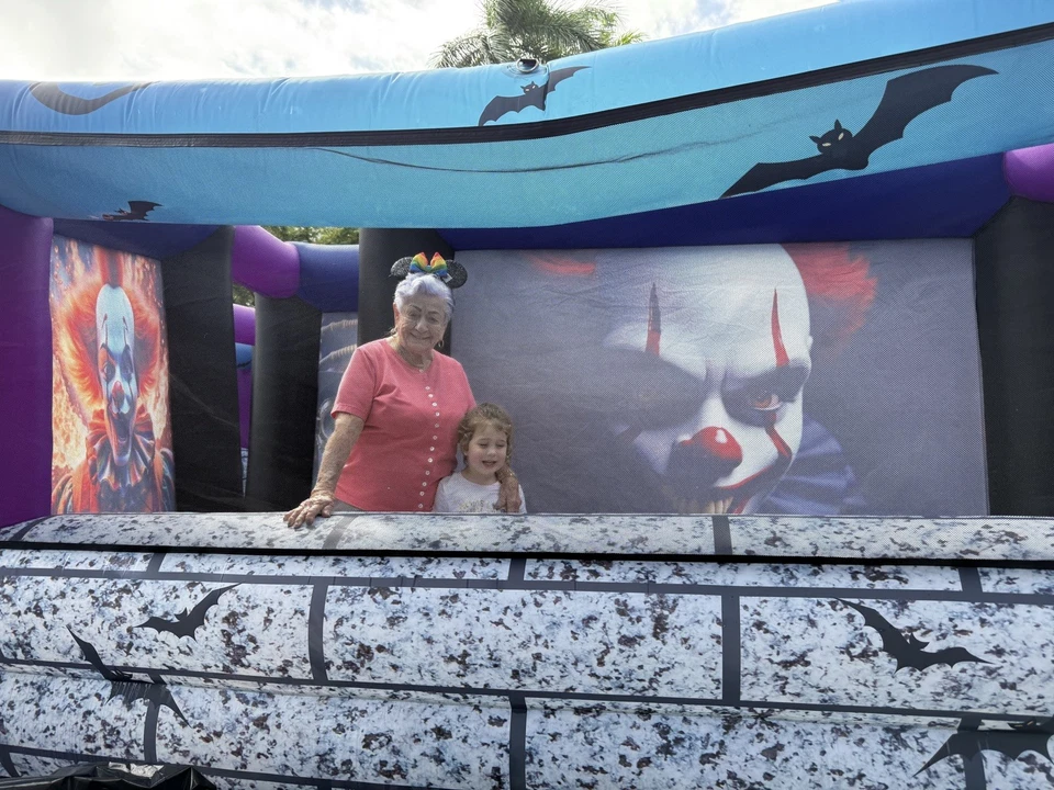 Полный принт Страшный Надувной Лабиринт Арена Тыква Хэллоуин Дом с Призраками дети - Изображение 2 из 2