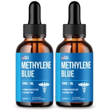 (2 Pack) Methylene Blue Pharmaceutical Grade Drops USP Lab Tested Formula (60ml)