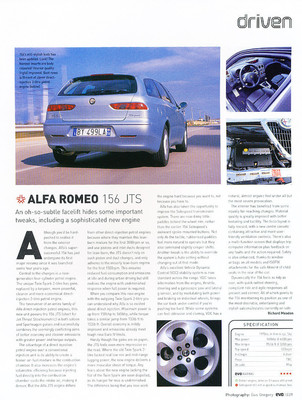 2002 Alfa Romeo 156 JTS Wagon - UK -  Classic Original Article J07