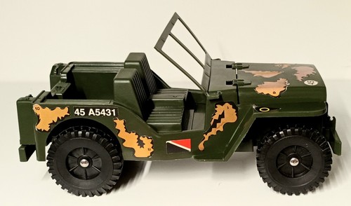 Military Jeep Army Green Large 17" Plastic Toy - Picture 2 of 8
