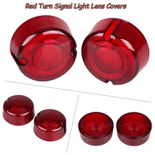 Motorcycle Red Turn Signal Lens Cover For Harley Softail Sportster 1200 883 Dyna