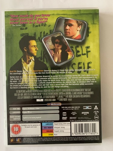 Brad Pitt 3x DVD Movie Collection 3 Film Bundle Job Lot Snatch Troy Fight Club - Imagen 2 de 10