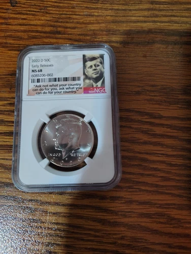 2020 D Kennedy Half Dollar 50c NGC MS 68