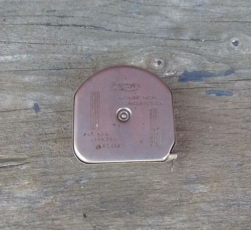 Vintage Lufkin No. 928 Mezurall 8 pieds ruban de chrome revêtu outil de travail du bois - Photo 2/3