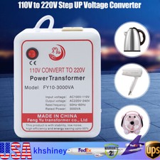110V-120V to 220V-240V 3000W Power Transformer Step Up Voltage Converter Adapter