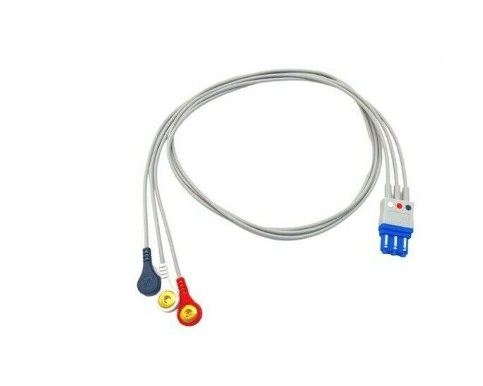 Philips MP50 3 Leads Snap ECG Leadwires Cable M1673A - Same Day