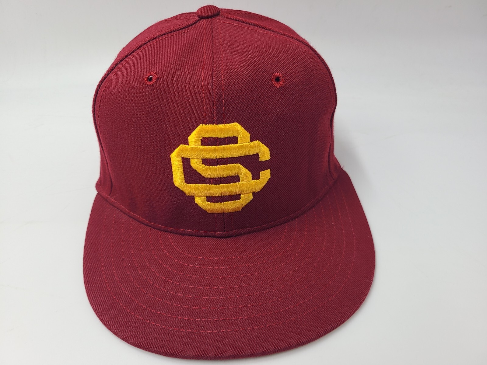 Vintage USC Trojans Fitted Cap 6 7/8 NCAA Red for Men & Women