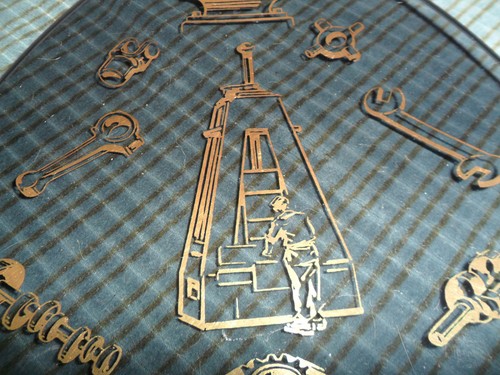 VIintage HAUSERMANN MACHINE SHOP AUTO PARTS Glass Advertisement Tray - Picture 3 of 5