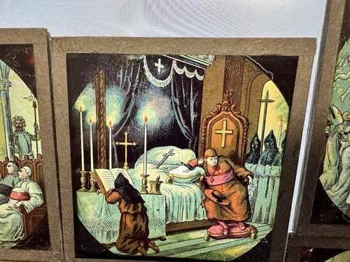 Magic Lantern Slides set of 12 THE JACKDAW OF RHEIMS Original Box - Picture 13 of 16