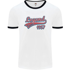 Legend Since 69th Birthday 1957 Mens Ringer T-Shirt