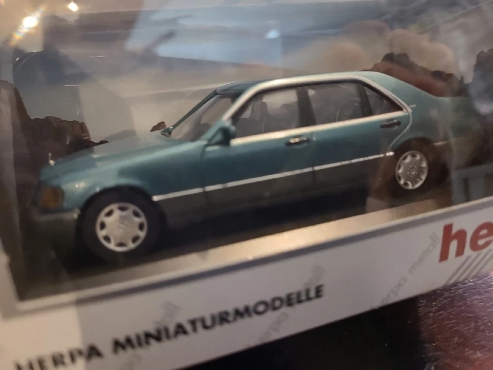 mercedes 600 SEL vert metal herpa 1/43 sous blister  - Photo 3/4