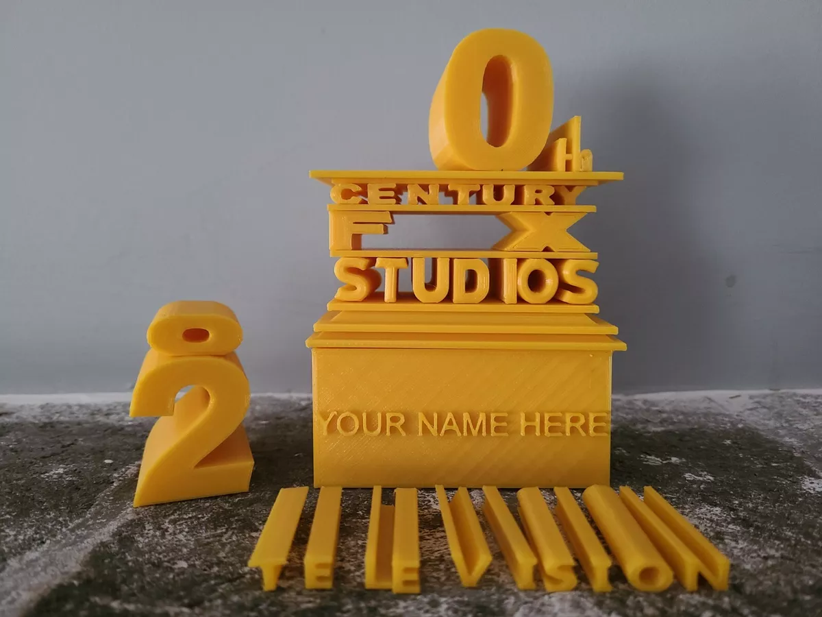 20th Century Fox Logos Puzzle, Movie Style Sign, 3D Printed Custom Gift