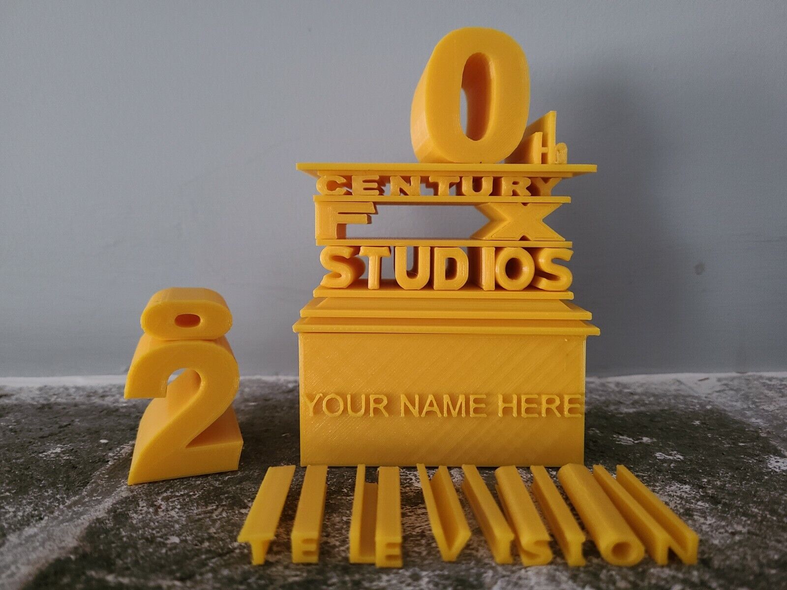 20th Century Fox Logos Puzzle, Movie Style Sign, 3D Printed Custom Gift