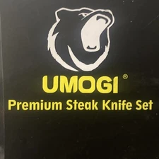 Steak Knives Set of 8 - Shiny Polished Blade & Handle - Premium Stainless Ste...