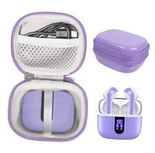 Case for TAGRY X08 Bluetooth Headphones True Wireless Earbuds 60H, mesh Purple