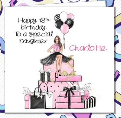 Personalised Birthday Card For Daughter, Mum, Sister, Niece, Grandma, Aunt, Granddaughter