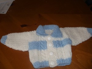 hand knitted baby aran cardigans