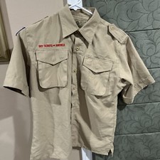 Vented Microfiber Poly Boy Scout BSA UNIFORM SHIRT Youth Large New Style M26