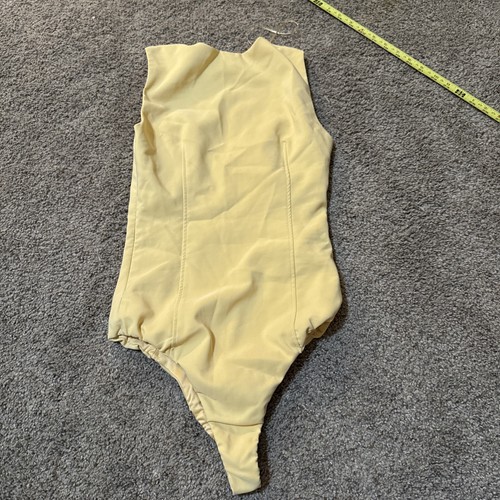 Zara Womens Metal Pastel Race Chic Luxury Piece Bodysuit Yellow Size XS 8605/318 - Picture 13 of 17