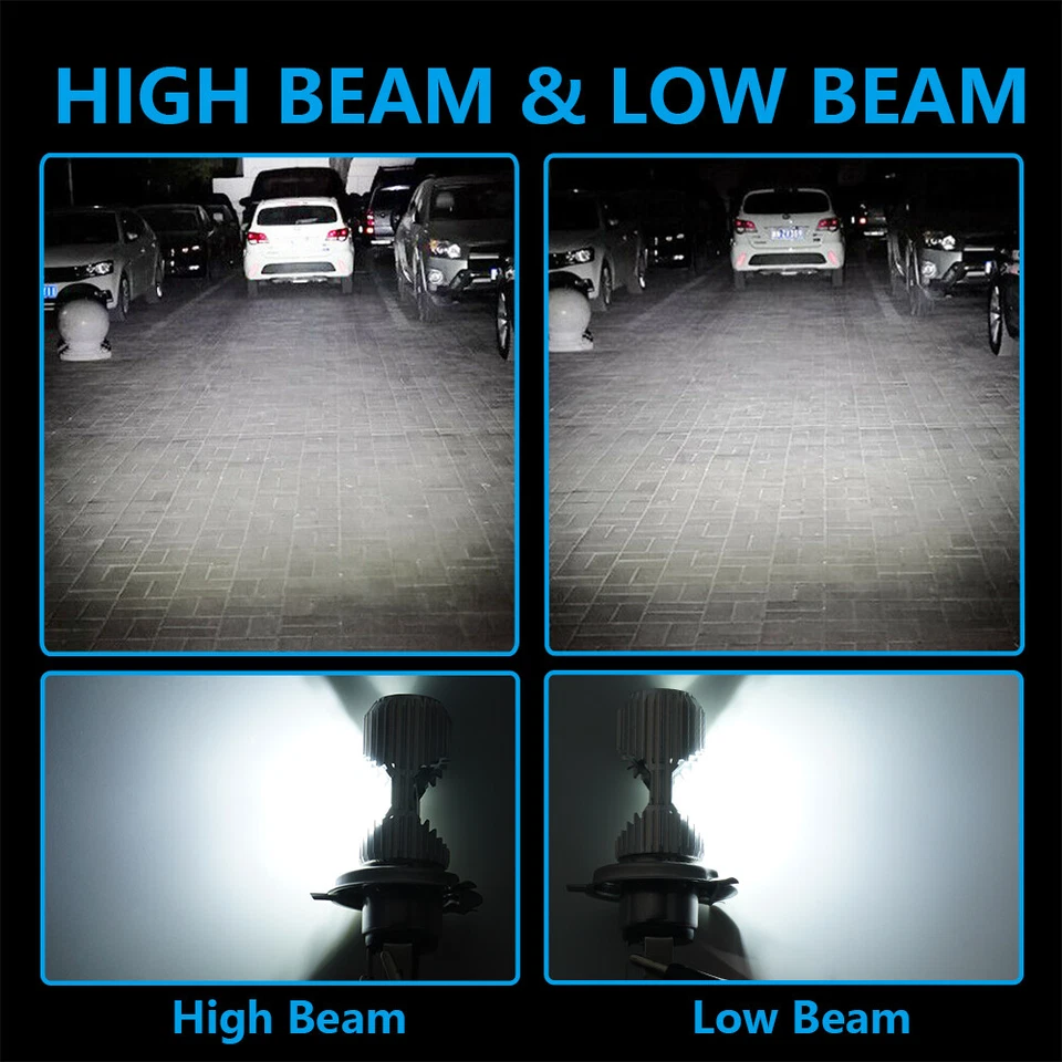 2x H4 9003 HS1 LED Faros Bombillas 6000K Para Triumph Rocket III Touring Roadster Foto 4 de 4