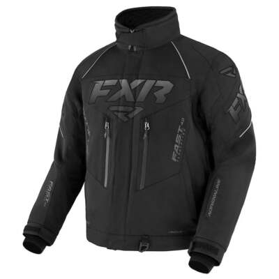 FXR Adrenaline 2-In-1 F.A.S.T. Insulated Snowmobile Jacket - Black/Grey Fade