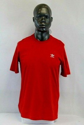 Adidas MEN S/S ORIGINAL ESSENTIAL TREFOIL T-SHIRT RED/WHITE GN3408 | eBay