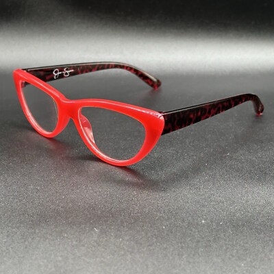 Jessica Simpsom JX111 +1.50 Cat Eye Reading Glasses Red & Black Used
