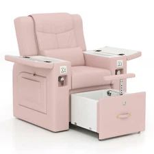 Pro Pedicure Manicure Nail Massage Chair Recliner Salon Spa Beauty w/ Foot Bath