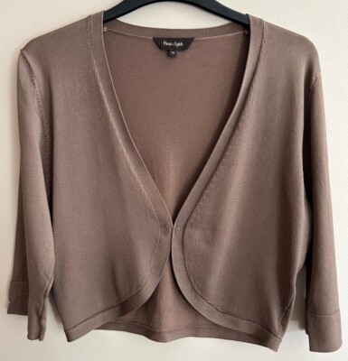 Phase Eight Women's Top Size 10 Jumper Brown Bronze Khaki Knit