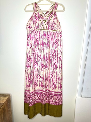 Ann Taylor Loft Silk Maxi Dress Criss-Cross Straps Sz 8 New Beautiful Women’s