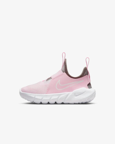 Nike Flex Runner 2 Kids Running Slip-on Shoes Pink White DJ6038-600 NEW - Picture 3 of 3