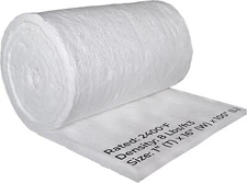 Thick Ceramic Fiber Blanket - 8 LB Density - Rated to 2400F - 100" x 16" x 1"